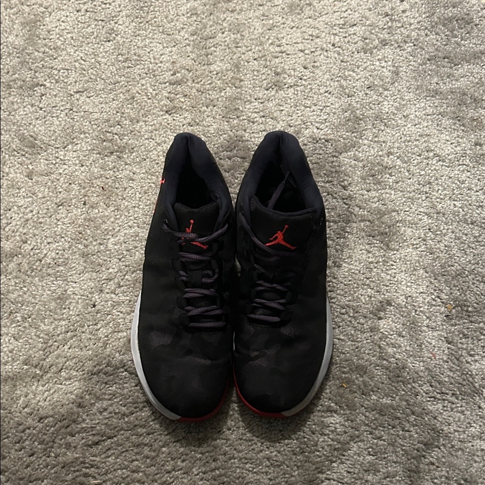 Jordan Black and Red Sneakers
